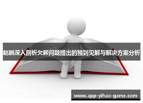 赵鹏深入剖析欠薪问题提出的独到见解与解决方案分析